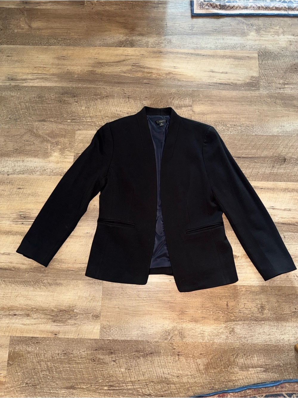 J. Crew Black Collarless Women's Blazer